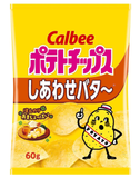 Calbee chips de pommes de terre happy butter goûter snack 60g