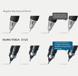 Kurutoga Dive Abyss Blue 기계식 연필 0.5mm M550001P 미쓰비시 연필