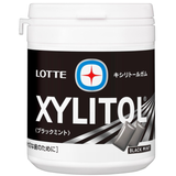 Chicle Lotte XYLITOL sabor Menta Negra tipo Botella 133g