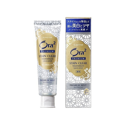 Kem đánh răng trắng răng Sunstar Ora2 Premium Stain Clear Paste Premium Mint 100g