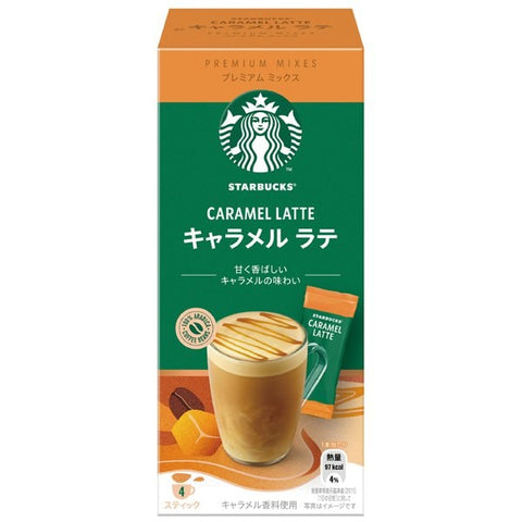 Starbucks Premium Mix Caramel Latte Powder 4 sticks Nestle Japan