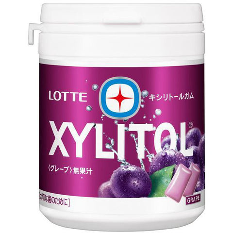 Lotte XYLITOL Gum Grape flavor Bottle type 133g