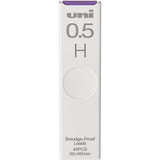 Uni Minen für Druckbleistift 0,5 mm H, 40 Minen Mitsubishi Pencil