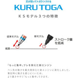 Uni Kurutoga KS model Ivory color Mechanical pencil 0.5mm