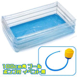 100cm Square Inflatable Pool (with Pump) – Vinyl Pool for Events
