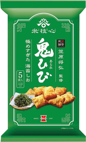 Oni-hibi Rice cracker dried seaweed and salt taste Senbei 100g Iwatsuka