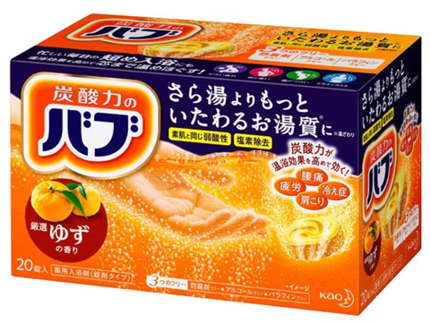 花王 Babu 沐浴盐 柚子柑橘香味 20 片 沐浴添加剂