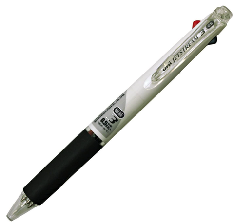 Jetstream 圆珠笔 0.5 毫米 3 色黑色、蓝色、红色 SXE3-400-05.1 Uni 三菱铅笔