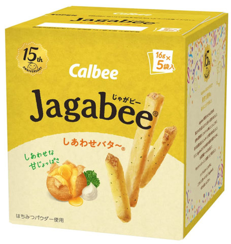 Snack khoai tây vị bơ Calbee Jagabee Happy 80g