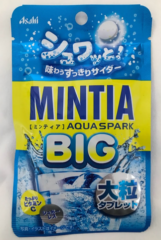 Asahi Mintia Tablet Besar Aqua Spark Soda Rasa Tanpa Gula 20G