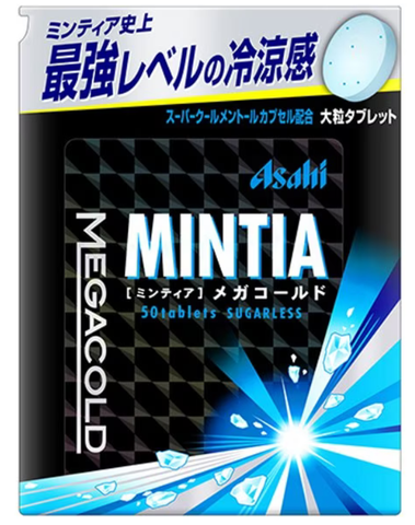 Asahi Mintia Mega Cold sem açúcar 50 comprimidos