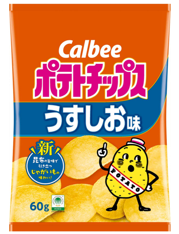 Calbee 淡盐薯片零食 60g