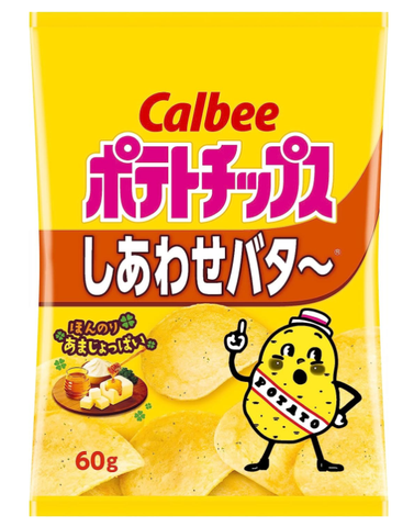 Calbee chips de pommes de terre happy butter goûter snack 60g