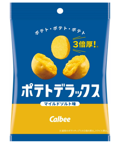 Calbee Potato Delux Chips Snack mit mildem Salzgeschmack, 50 g