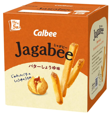 Calbee Jagabee Butter and Soy sauce taste potato snack 80g