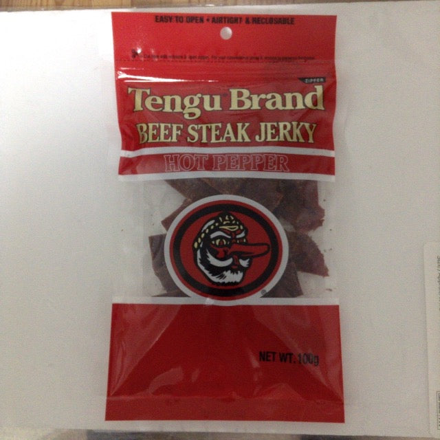 Tengu Brand Beef Steak Jerky 91g12こ Tengu brand beef jerky Hot Pepper 93g x 3packs JAPAN | eBay