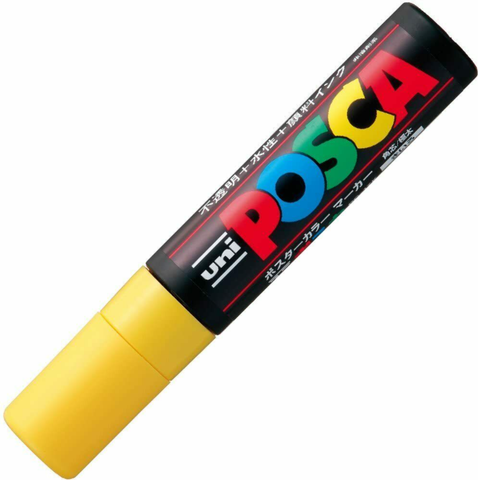 Uni Posca Yellow Color Extra Bold point Paint Marker Pen