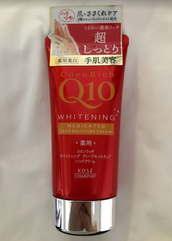 Kose CoenRich Q10 Medicated Whitening Hand Cream Deep Moisture 80g