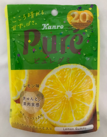 Kanro Pure Juicy Gummi Candy Gummibärchen Zitrone 56g