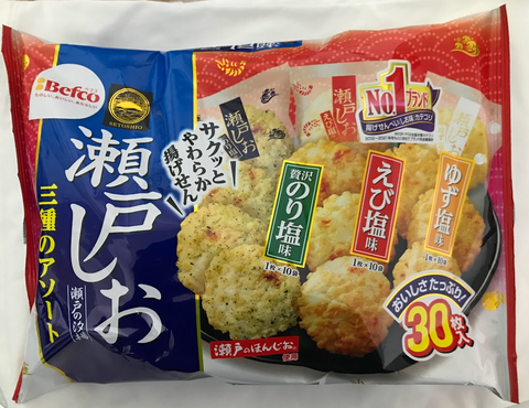 Seto Salt Rice cracker Assortment Senbei 33pcs Kuriyama
