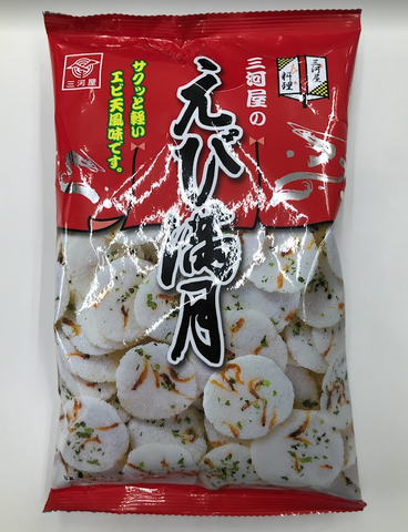 Ebi Mangetsu Vị tôm Bánh gạo Senbei 75g Mikawaya