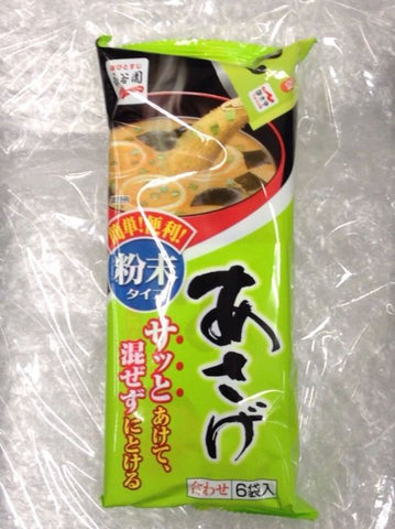 Nagatanien Asage Miso soup powder 6 packs　