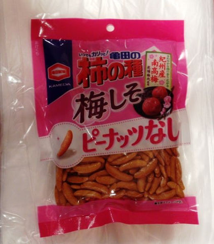 Kaki no tane Biscoito de arroz japonês sabor ameixa sem amendoim 105g Kameda