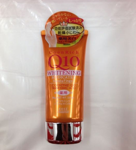 Kose CoenRich Q10 Medicated Whitening Hand and Finger Cream 80g